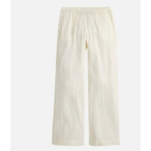 J. Crew Ivory Airy Gauze Beach Pants 100% Cotton Lightweight Sz 2x NWT